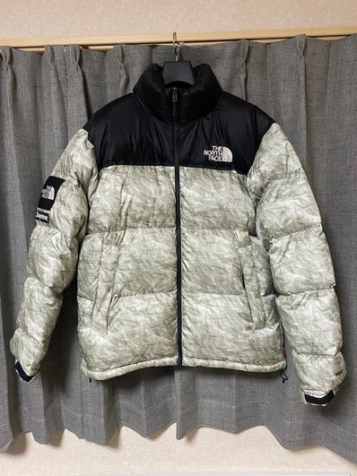 Supreme x The North Face Nuptse Jacket "White Paper Print"