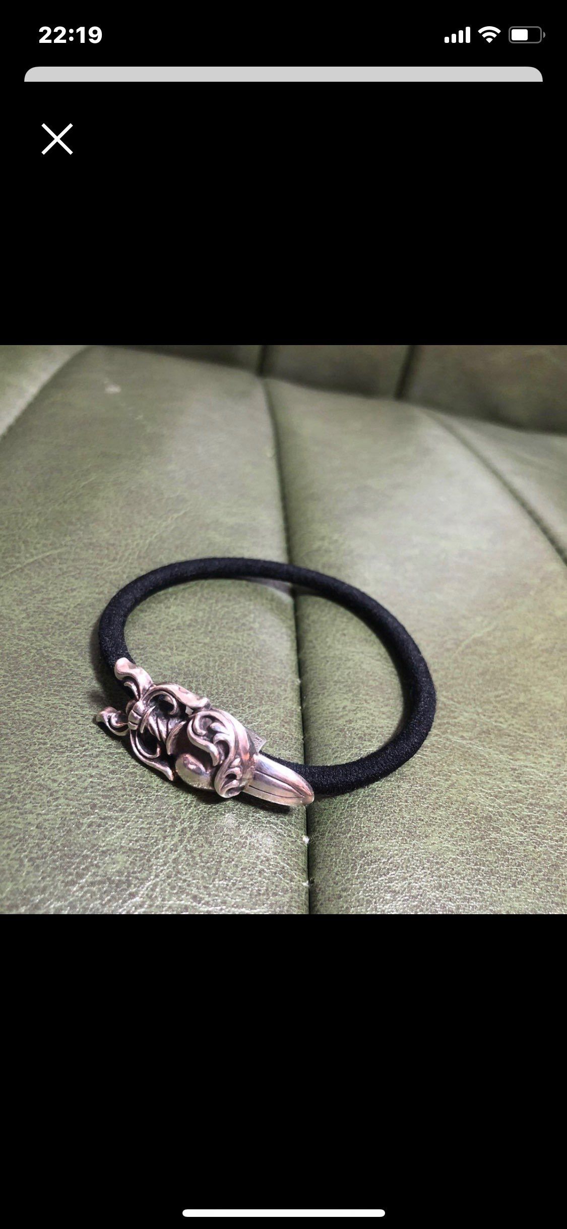 Chrome Hearts Hair Band Dagger Bracelet "Black"