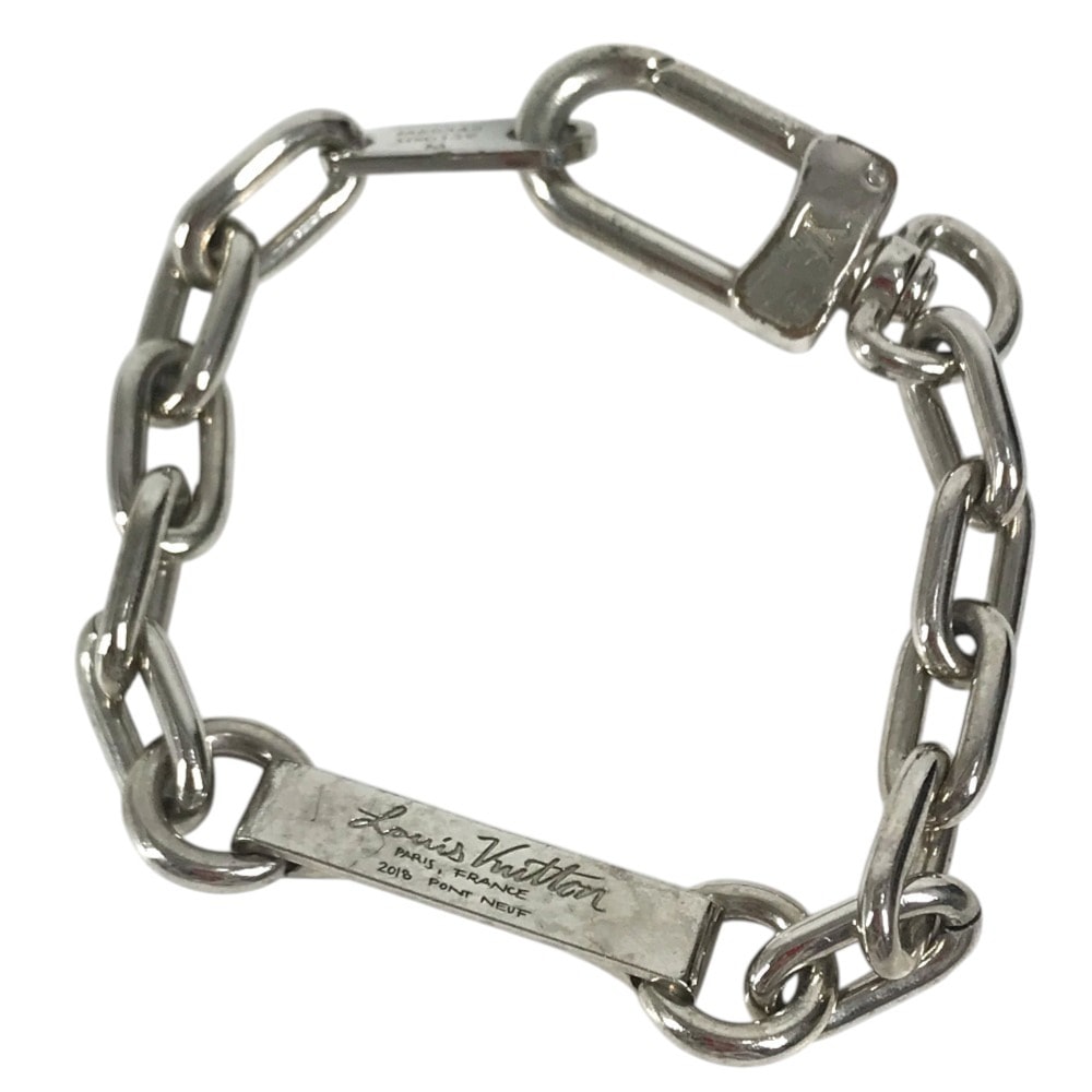 ルイヴィトン LOUIS VUITTON LVステープルエディション LVステープル エディション M68342 アクセサリー チェーン  ブレスレット メタル シルバー