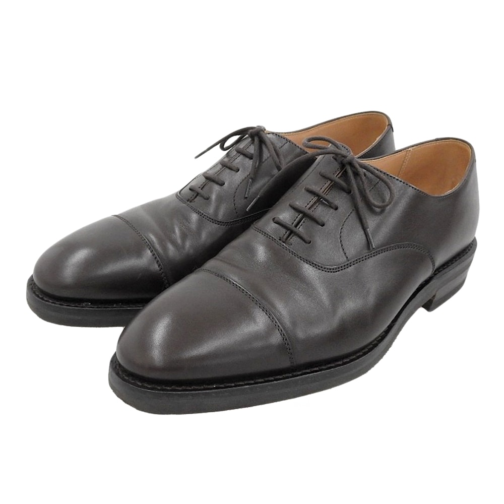 クロケット&ジョーンズ NAPPA CALF ナッパカーフ ラスト236 CONNAUGHT コノート レザーシューズ DK BROWN 8 1/2E 7742 8 1/2E