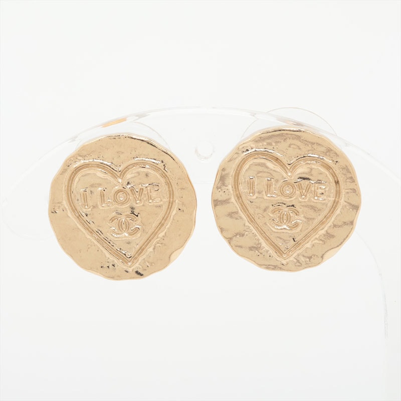 シャネル CHANEL A19S 2019 ココマーク ラウンド ハート ピアス【中古】