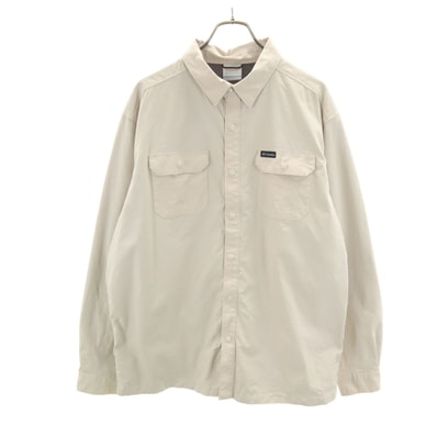 Columbia コロンビア 長袖 シャツ L ベージュ アウトドア