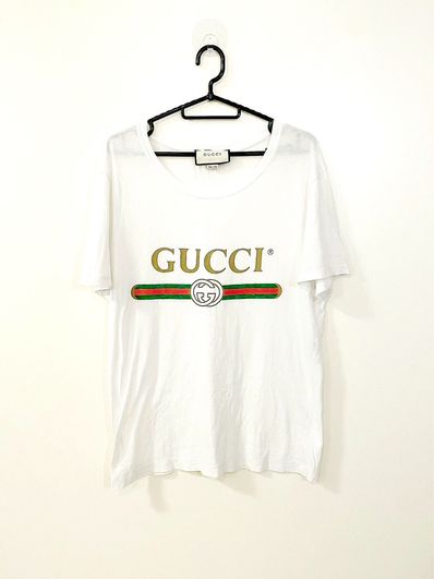 GUCCI Oversize T-shirt with Gucci Logo "White"