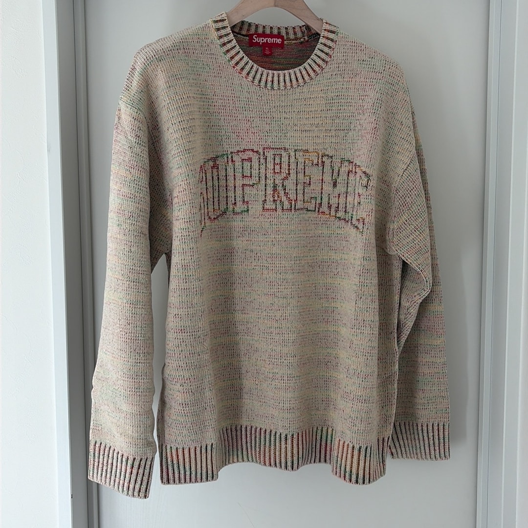 Supreme Contrast Arc Sweater "White"