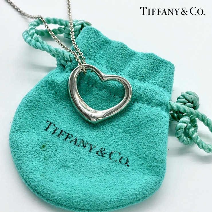 Tiffany&Co. ティファニー オープンハート 22mm ネックレス アクセサリー シルバー SV925 ★美品★