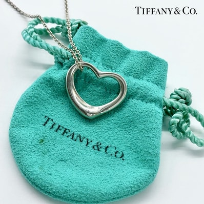 Tiffany&Co. ティファニー オープンハート 22mm ネックレス アクセサリー シルバー SV925 ★美品★