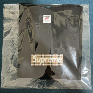 Supreme / Burberry Box Logo Tee "Black"