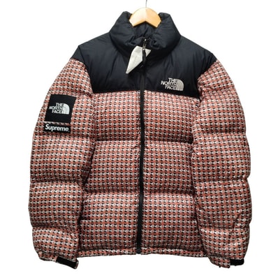 SUPREME シュプリーム × The North Face 品番 ND42100I Studded Nuptse Jacket ヌプシ ダウンジャケット レッド サイズ 40615