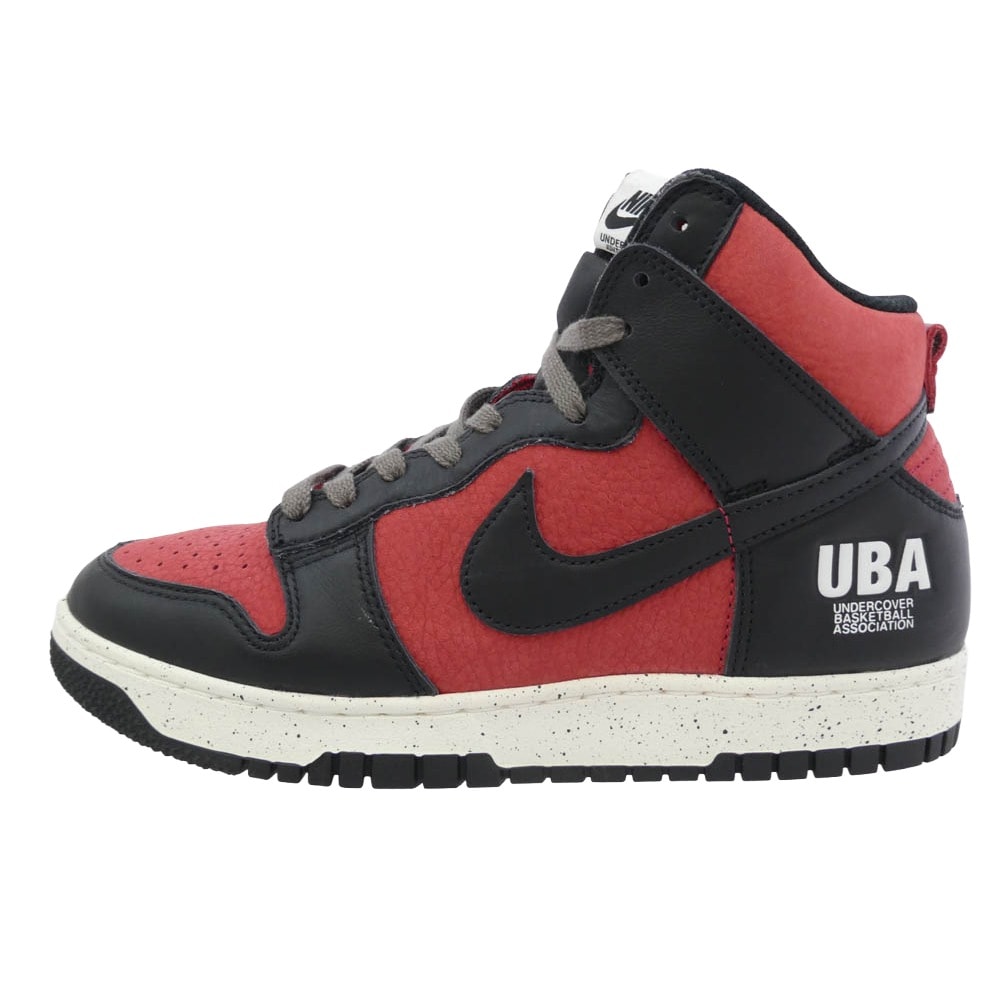 NIKE ナイキ スニーカー DD9401-600 UNDERCOVER Dunk High UBA アンダーカバー ダンクハイ スニーカー ブラック系 レッド系 ホワイト系 25.5cm【美品】【中古】
