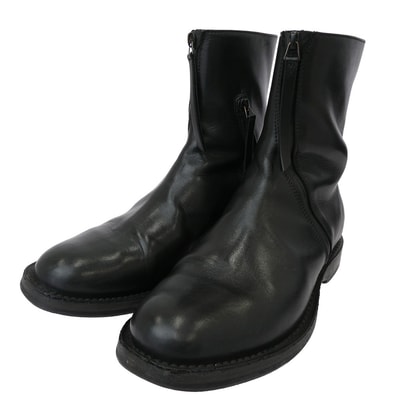 Yohji Yamamoto POUR HOMME ヨウジヤマモトプールオム ブーツ 23AW HJ-E25-782 ×CHEREVICHKIOTVICHKI シェレヴィッキオヴィッキ CURVED ZIP BOOTS カーブド ジップ ブーツ 【中古】