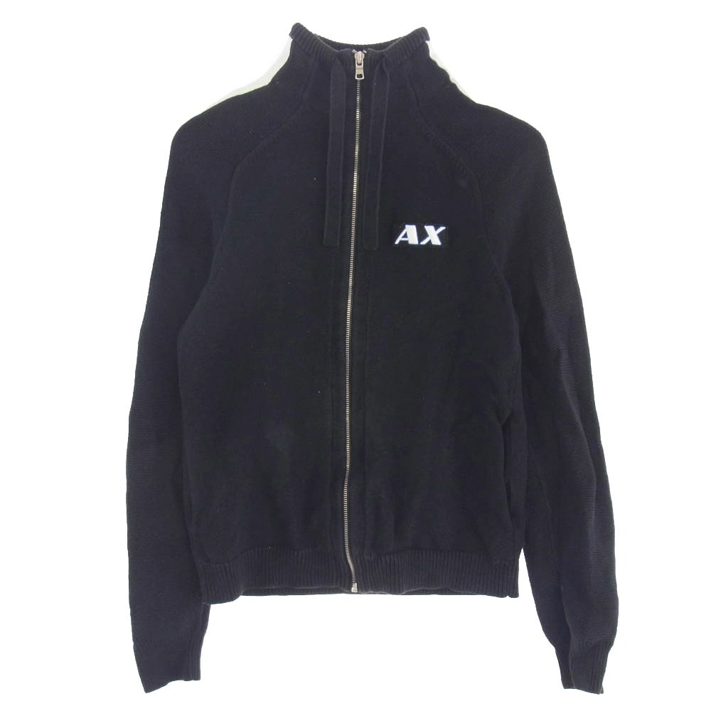 ARMANI EXCHANGE アルマーニエクスチェンジ ニット ジップアップ ニット ジャケット ブラック系 M【中古】