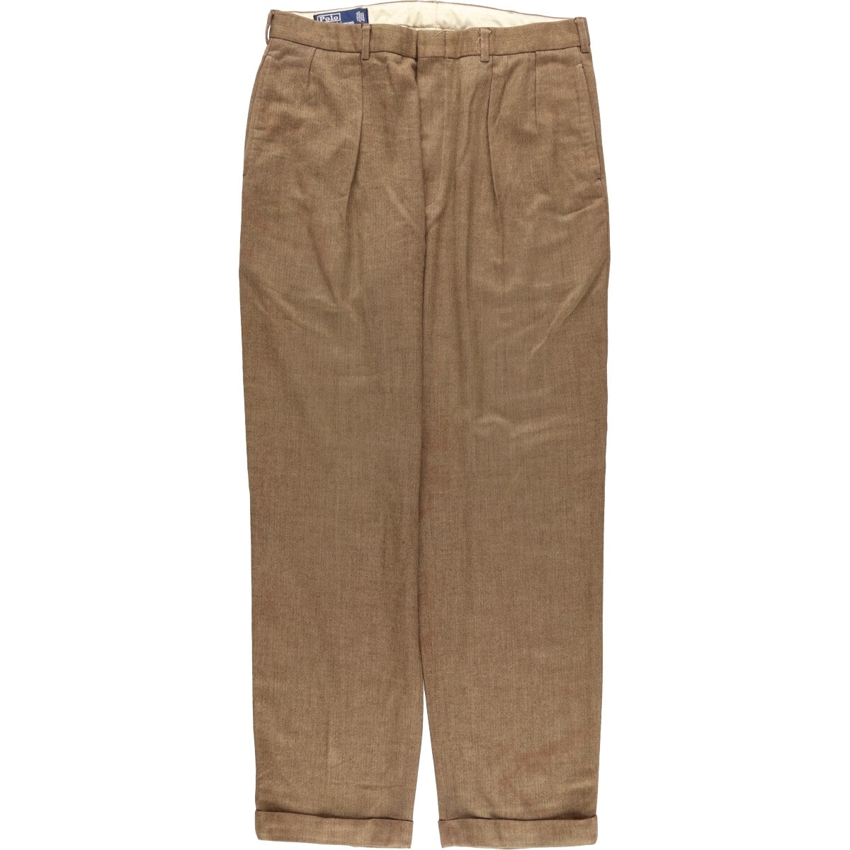 古着 ラルフローレン Ralph Lauren POLO by Ralph Lauren ツータック スラックス ワイドパンツ メンズw34相当/eaa585448