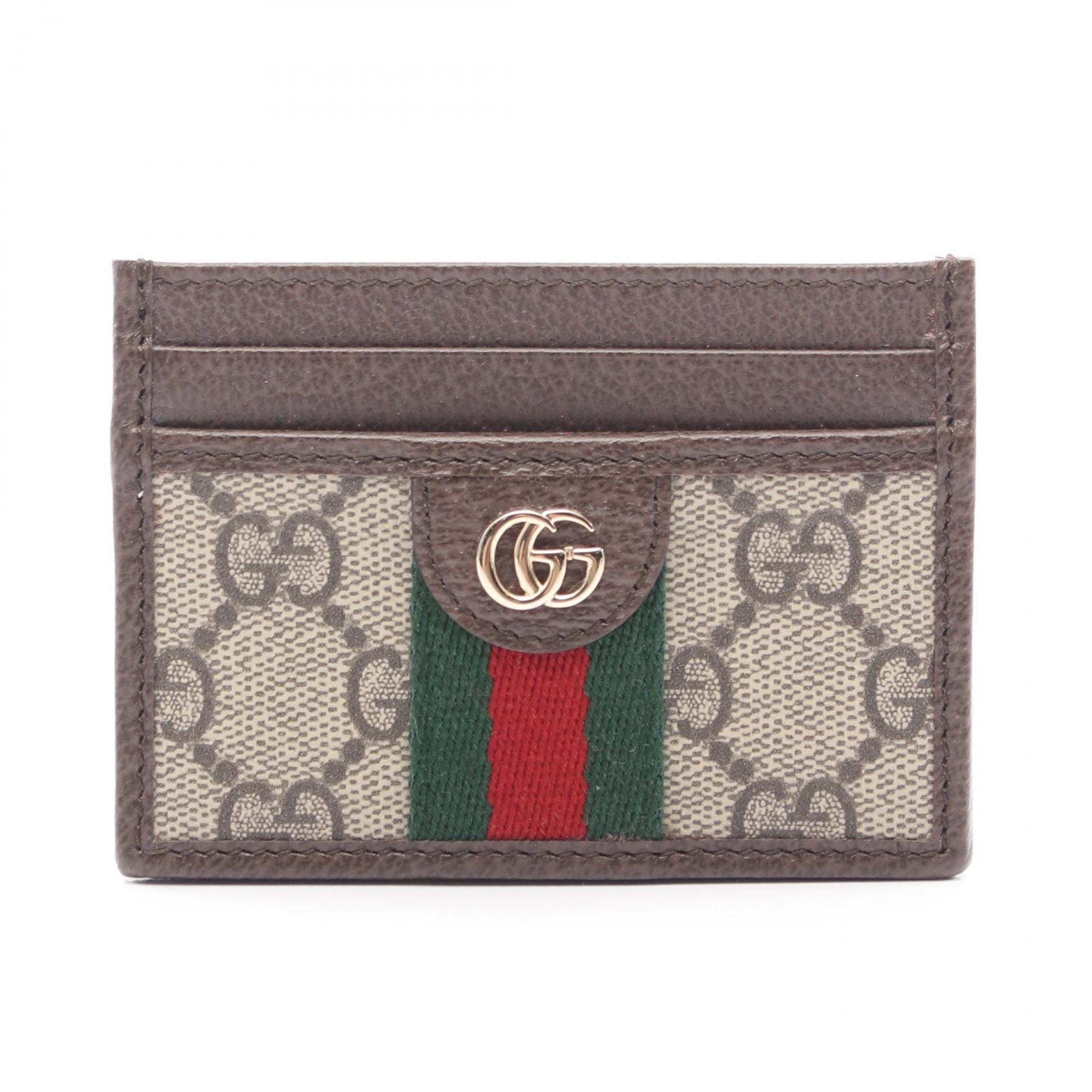 グッチ GUCCI オフィディア シェリーライン GGスプリーム カードケース アクセサリー レザー PVC レディース ベージュ系 / マルチカラー 838486FAE0L9746 【新品】