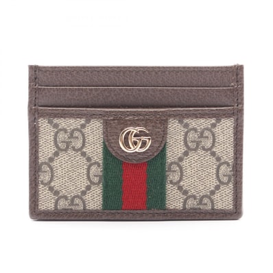 グッチ GUCCI オフィディア シェリーライン GGスプリーム カードケース アクセサリー レザー PVC レディース ベージュ系 / マルチカラー 838486FAE0L9746 【新品】