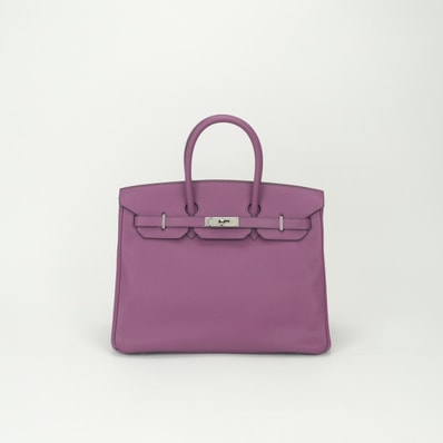 エルメス HERMES バーキン35 バーキン 35 バッグ トートバッグ エプソン シクラメン Cyclamen パープル Purple 紫 シルバー金具 ヴォーエプソン ハンドバッグ