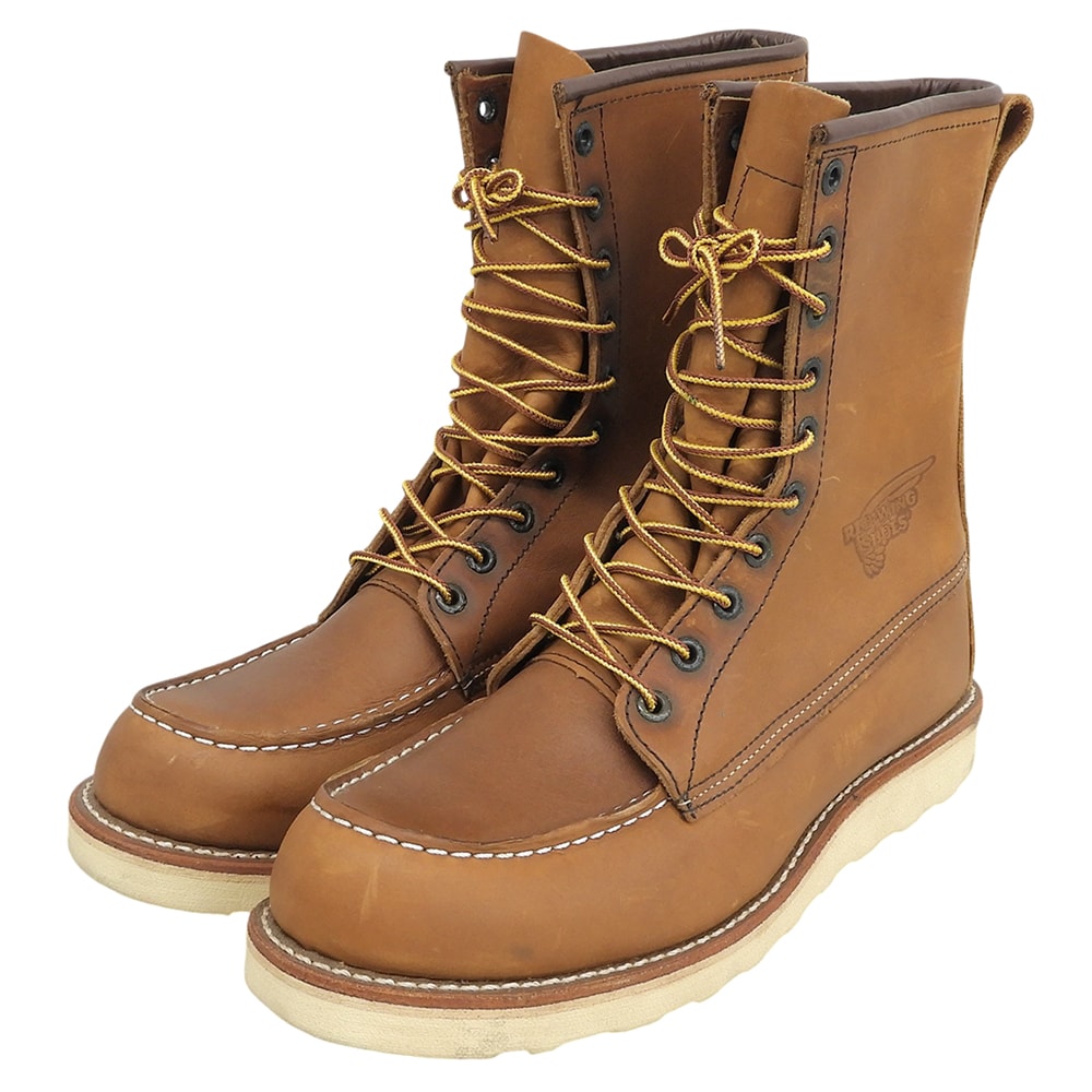 レッドウィング ロングアイリッシュセッター クラシックモック ブーツ 羽根タグ シューズ メンズ ブラウン 26.5cm 11年製 8 1/2D(US)