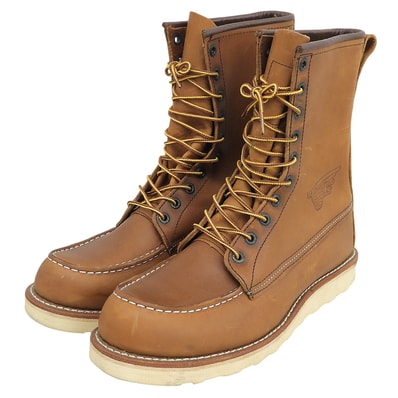 レッドウィング ロングアイリッシュセッター クラシックモック ブーツ 羽根タグ シューズ メンズ ブラウン 26.5cm 11年製 8 1/2D(US)
