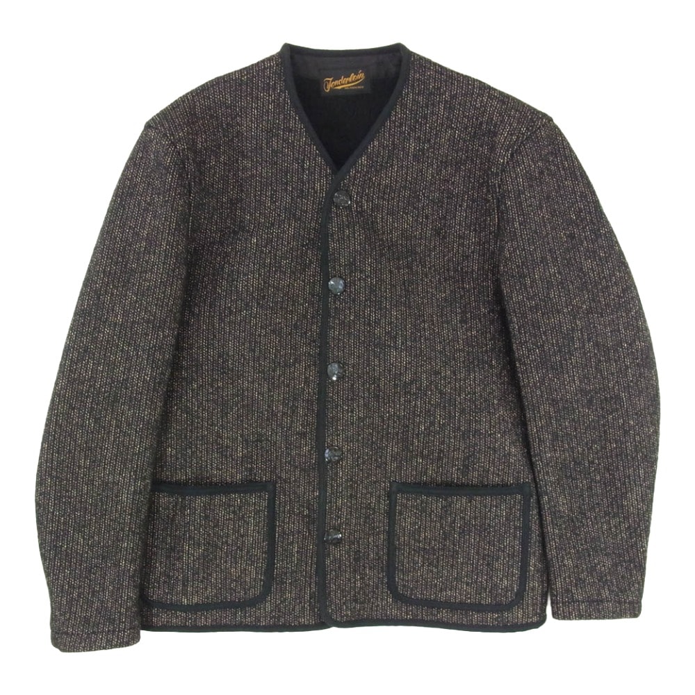 TENDERLOIN テンダーロイン T-BROWNS BEACH JKT ビーチ クロス ノーカラー ジャケット ブラック系 S【中古】