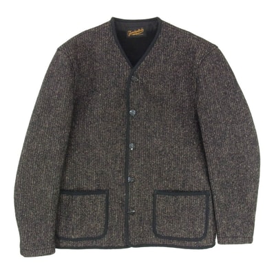TENDERLOIN テンダーロイン T-BROWNS BEACH JKT ビーチ クロス ノーカラー ジャケット ブラック系 S【中古】