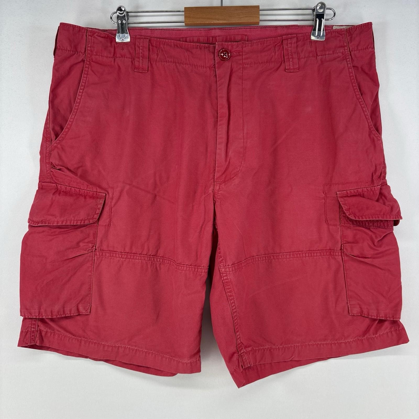 古着 ポロ・ラルフローレン POLO RALPH LAUREN ショートパンツ チノパン カーゴ ミリタリー ハーフパンツ w38 レッド系 メンズ