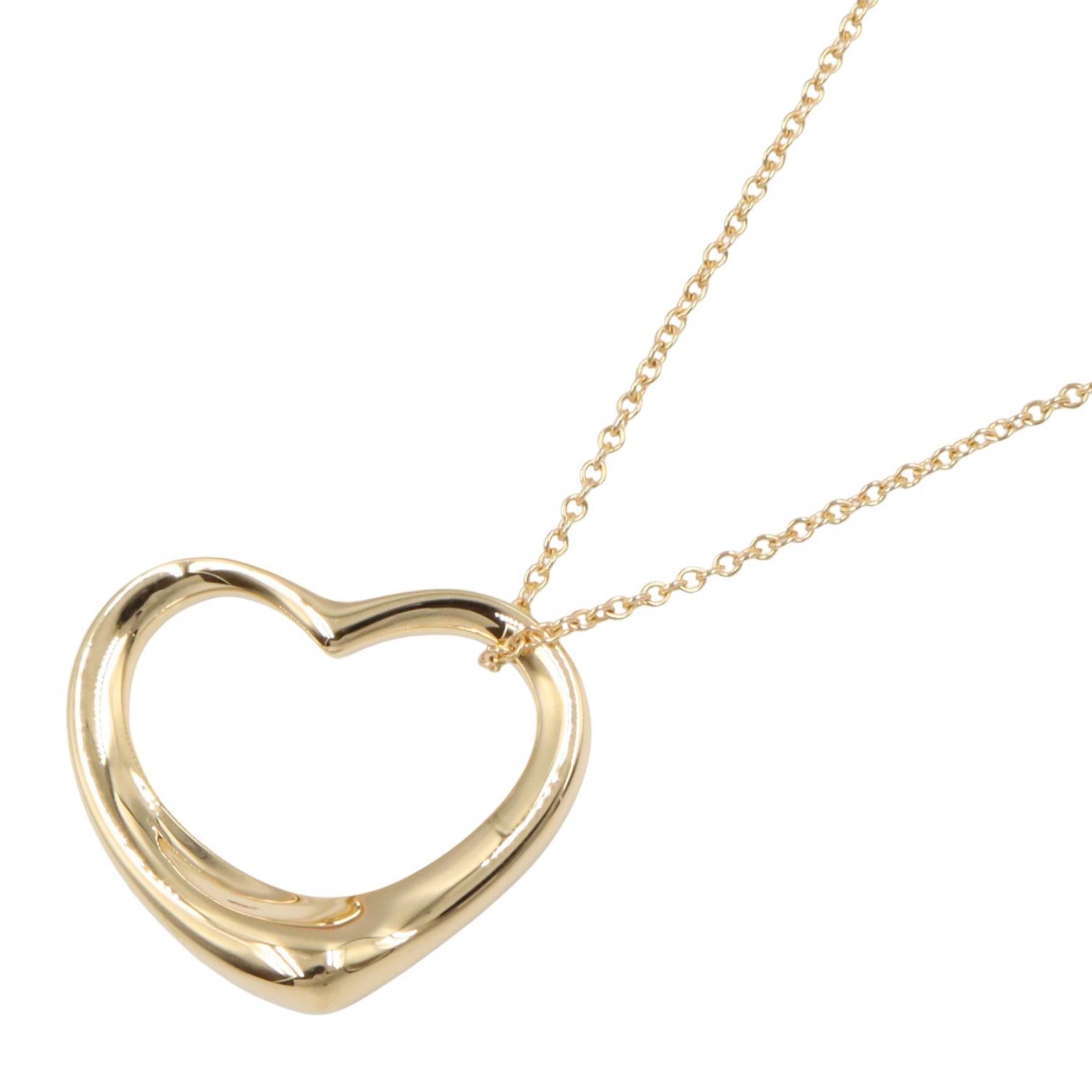 ティファニー TIFFANY&CO オープンハートネックレス MD ネックレス ジュエリー K18(イエローゴールド) レディース ゴールド系 【中古】