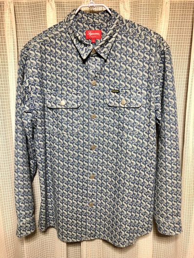 Supreme Monogram Denim Shirt "Blue"