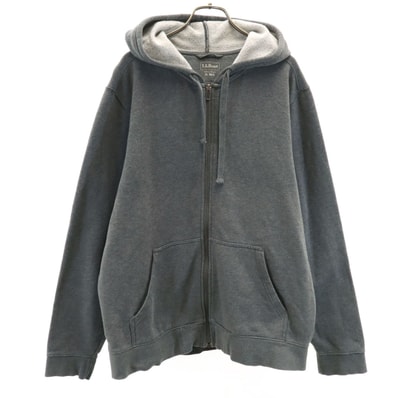 L.L.Bean エルエルビーン 長袖 スウェット ジップパーカー XL チャコールグレー アウトドア
