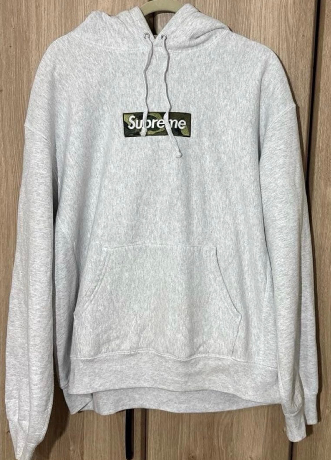 Supreme Box Logo Hooded Sweatshirt "Ash Grey" (23FW)