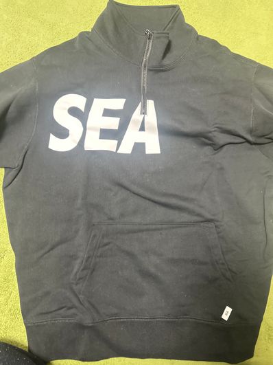 WIND AND SEA Sea Half Zip Tops "Black"