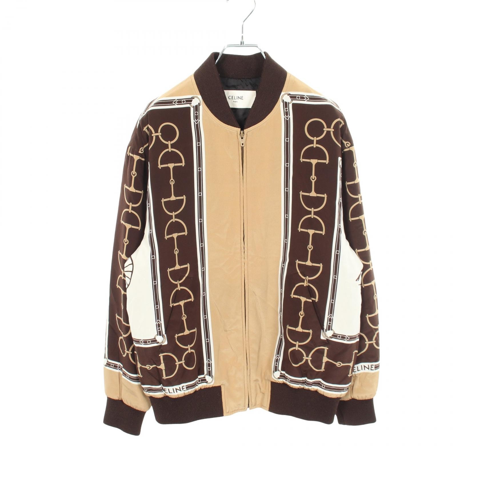 セリーヌ CELINE CASAQUE カサック ブルゾン 衣料品 アウター シルク メンズ ブラウン系 / マルチカラー 2V04E315N 【中古】