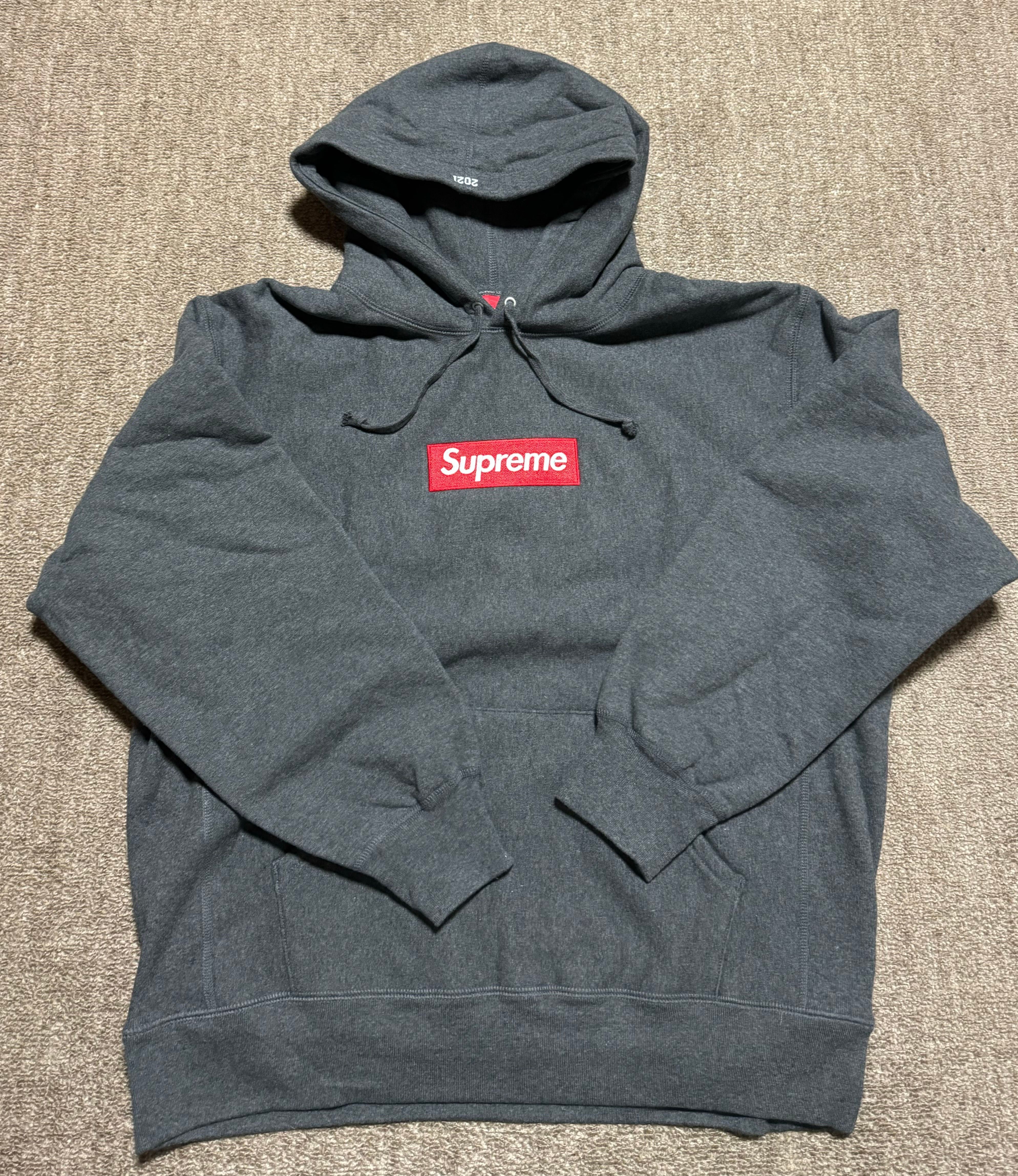 Supreme Box Logo Hooded Sweatshirt "Charcoal" (21FW)