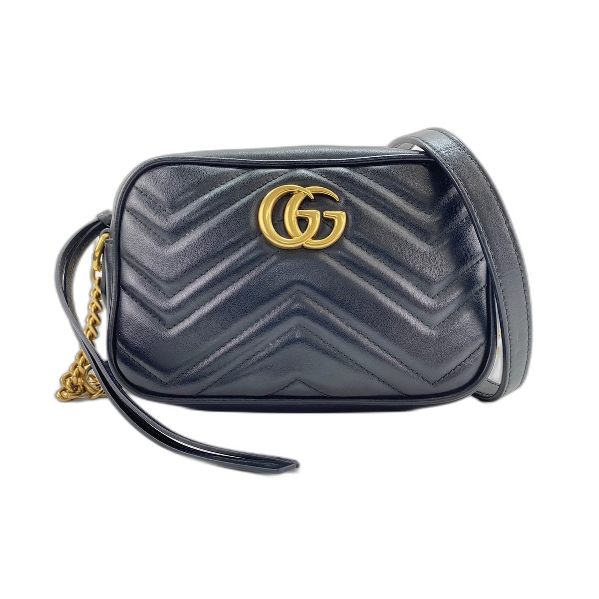 グッチ GUCCI GGマーモント ショルダーバッグ レザー【中古】