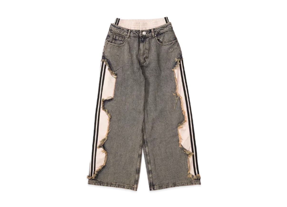 adidas Women's Adilenium 5.0 Deconstructed Denim Pants "ChalkyBrown"