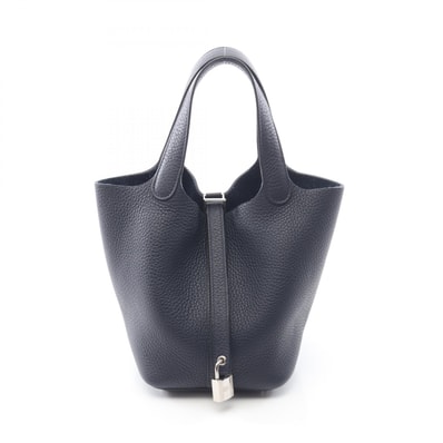 エルメス HERMES ピコタンロックPM ハンドバッグ バッグ レザー トリヨンクレマンス トリヨンクレマンス ブルーニュイ Z刻印(2021年製造) レディース ネイビー系 【中古】