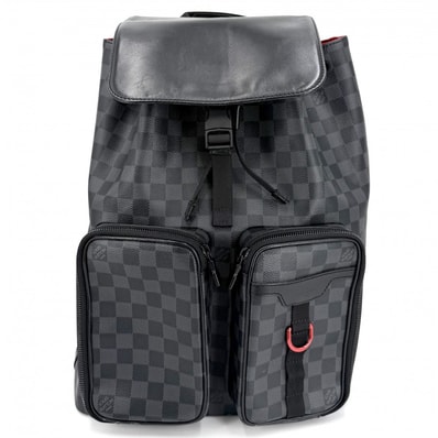 LOUIS VUITTON ルイヴィトン リュック ダミエグラフィット ユーティリティ バックパック 大容量 通勤 通学 N40279 ブラック 黒 ブラック金具 メンズ【中古品】