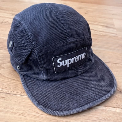 Supreme Corduroy Pocket Camp Cap "Black"