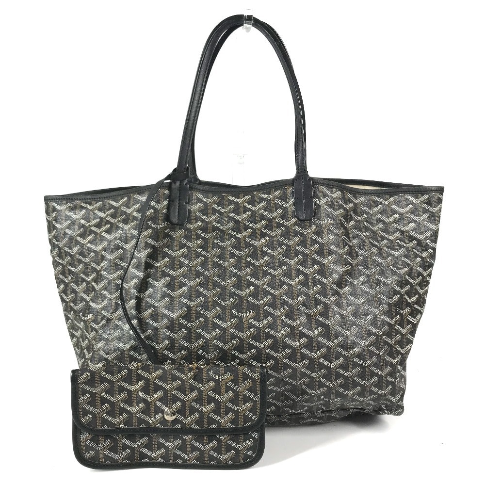 ゴヤール GOYARD サンルイPM サンルイ PM ポーチ付き トートバッグ カバン 肩掛け ショルダーバッグ PVC/レザー ブラック
