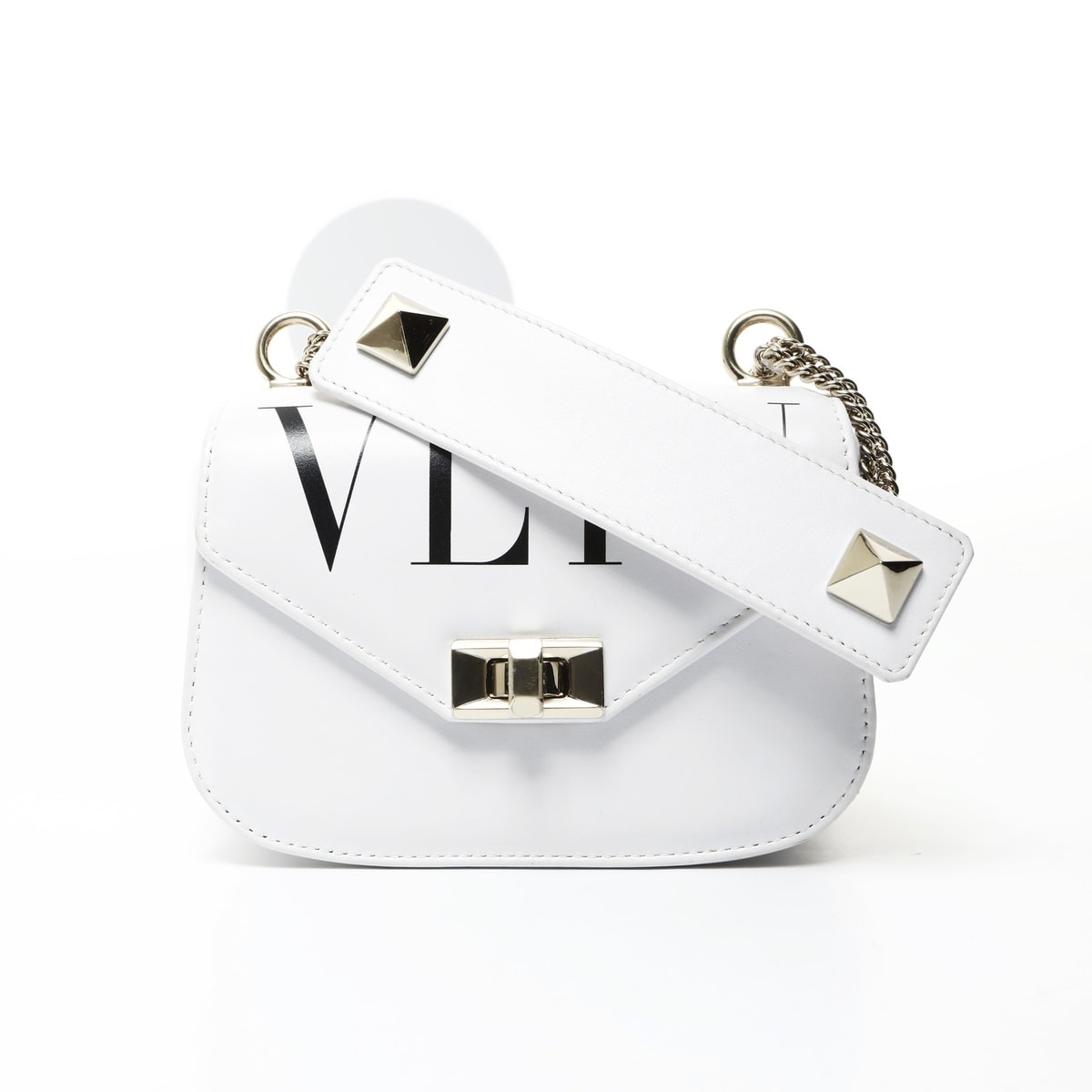 ヴァレンティノ VALENTINO スモール VLTN レザー ショルダーバッグ【中古】