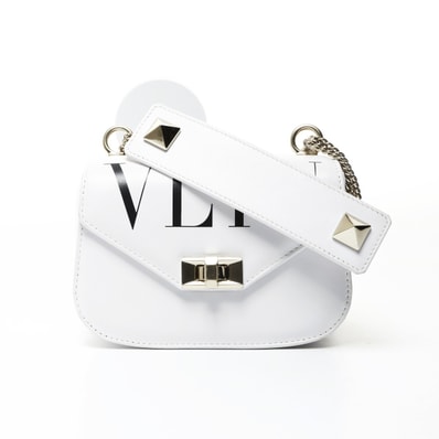 ヴァレンティノ VALENTINO スモール VLTN レザー ショルダーバッグ【中古】