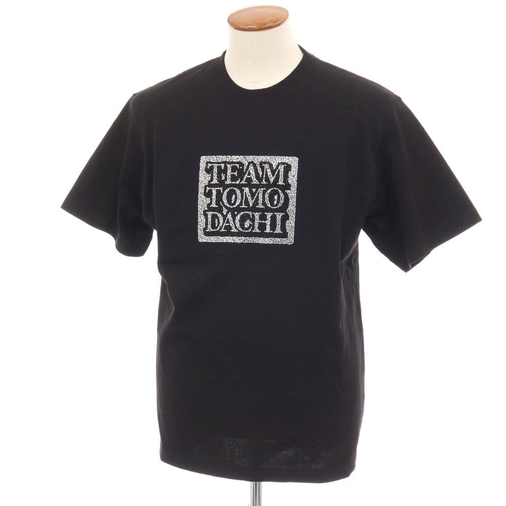 【中古】ブラックアイパッチ BlackEyePatch × Team Tomodachi コットン ラインストーン クルーネック 半袖Tシャツ ブラック【サイズM】【メンズ】