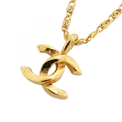 【6jcb0741-k】シャネル ネックレス ヴィンテージ ココマーク GPメッキ ゴールド【中古】レディース