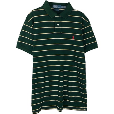 古着 ラルフローレン Ralph Lauren POLO by Ralph Lauren CUSTOM FIT 半袖 ボーダー ポロシャツ メンズM相当/eaa644640