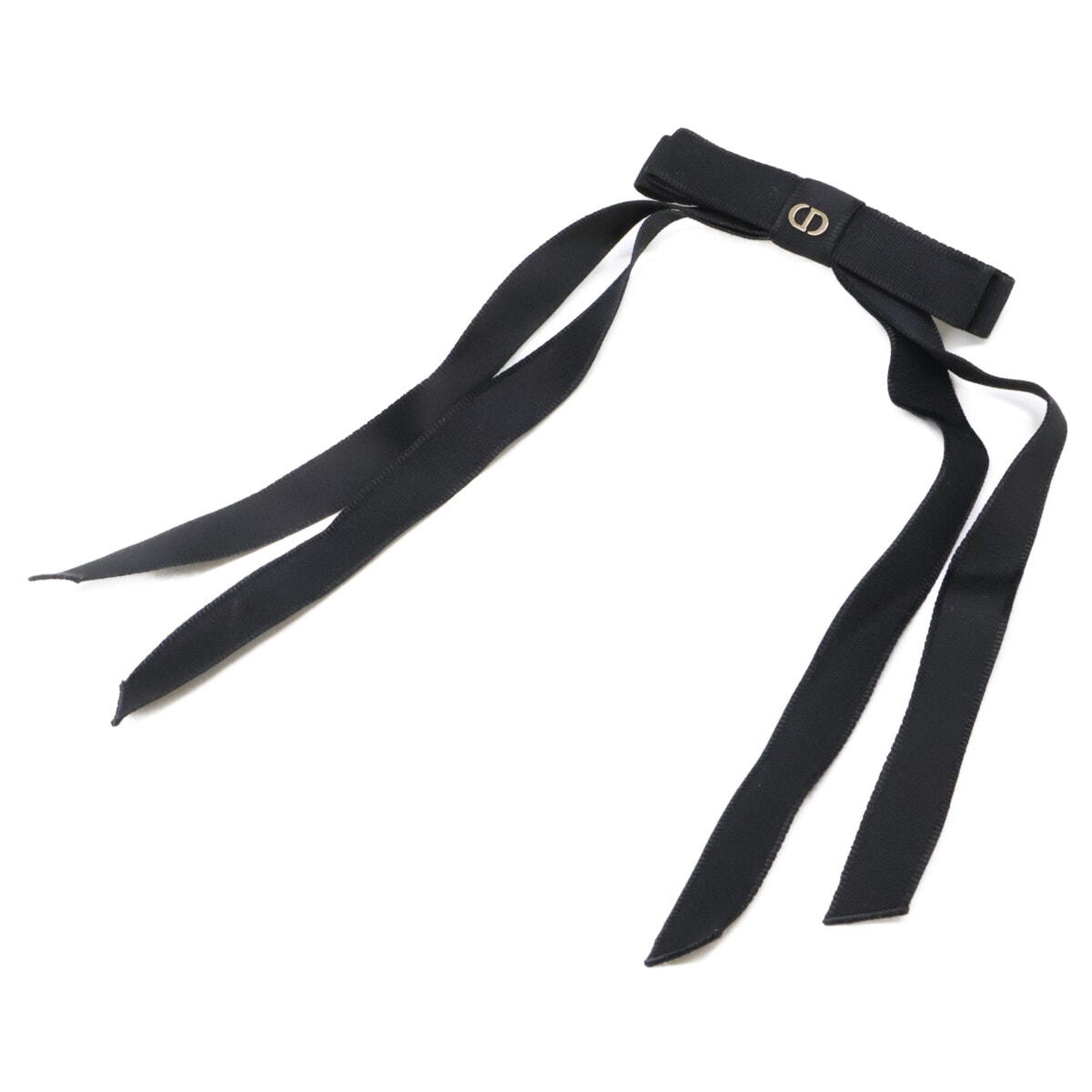 クリスチャンディオール 【美品】Dior Twist ディオール ツイスト DCロゴ リボン バレッタ
