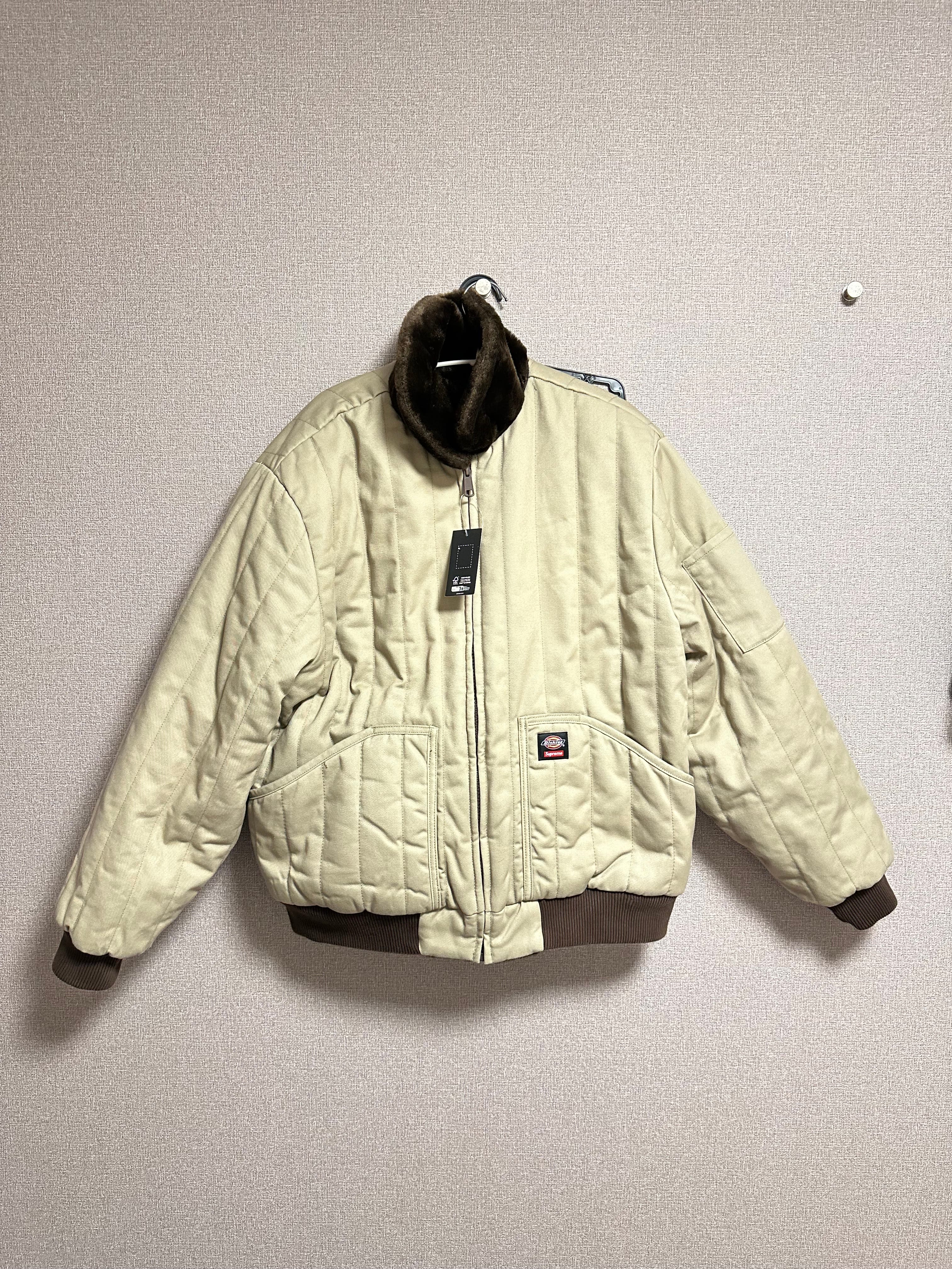 Supreme x Dickies Reversible Quilted Faux Fur Work Jacket "Tan"