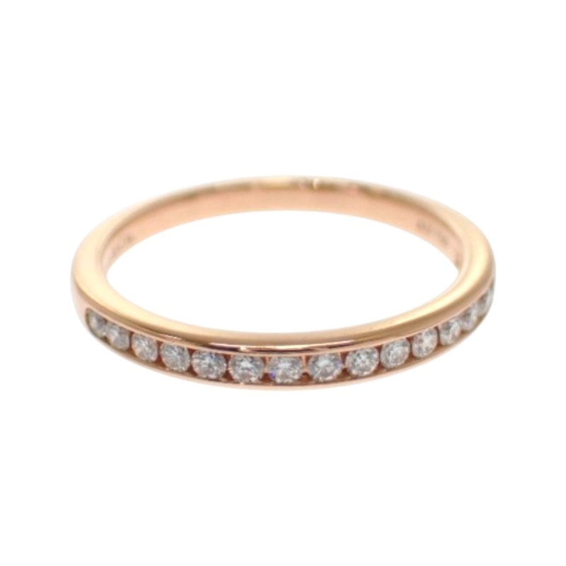 ティファニー ハーフサークル リング 10号 K18PG ダイヤ【Aランク】