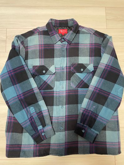 Supreme Quilted Flannel Shirt "Teal"