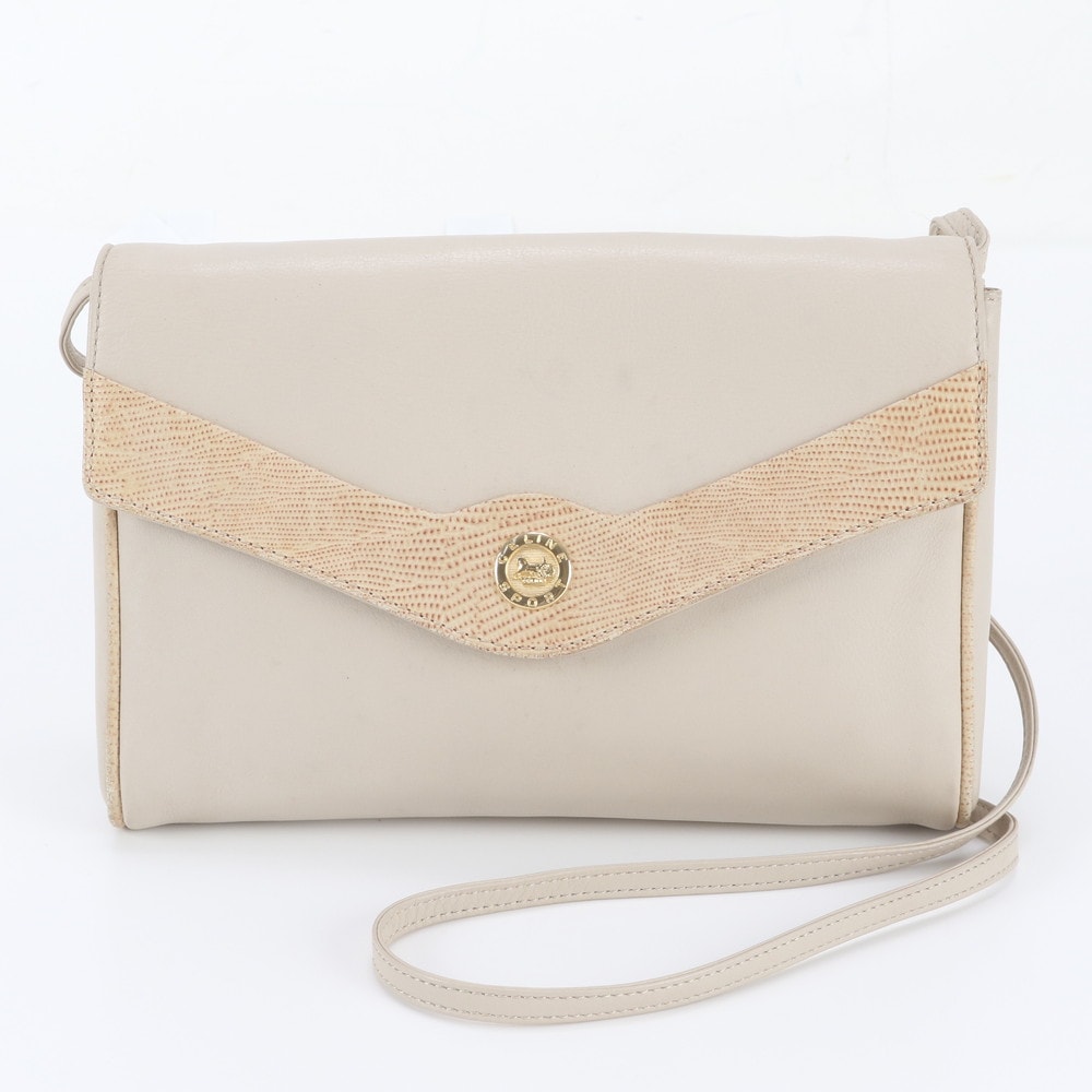 ■美品 セリーヌ リザード エンボスショルダーバッグ レザー