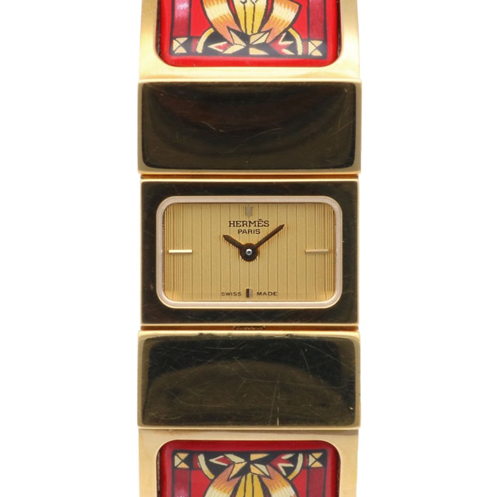 エルメス ロケ 腕時計 時計 GP L01.201 クオーツ レディース 1年保証 HERMES  中古