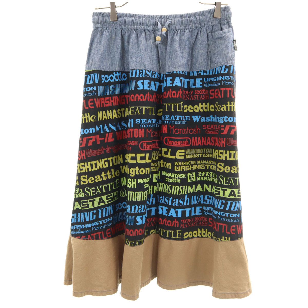 MANASTASH マナスタッシュ ロングスカート M ブラック系 アウトドア