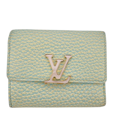 ルイヴィトン LOUIS VUITTON 三つ折り財布 トリヨン ポルトフォイユカプシーヌ XS M81528 グリーン